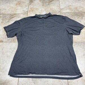 Butter Cloth Polo Shirt Mens 3XL Gray Heathered Cotton Short Sleeve Preppy